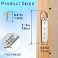 thumbnail image 2 of 6 Pcs Super Heavy Duty Extra Large Strap Hanger, 4 Hole D-Ring Picture Hanging Hardware, Heavy Duty D Ring Picture Hangers with 24pcs Screws for Picture, Frame$$Tools & Hardware Other, 2 of 6
