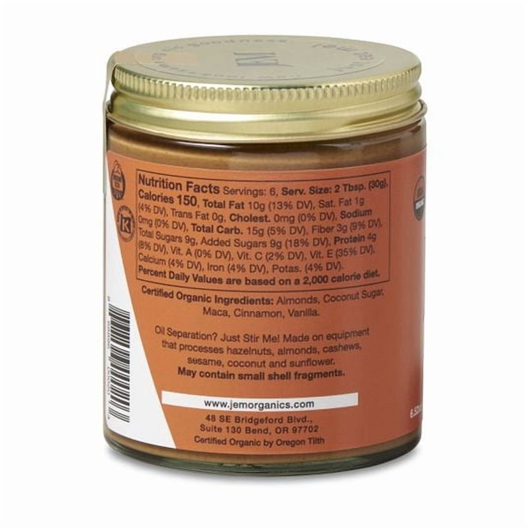 Jem Specialty Nut Butter Almond Butter, Cinnamon Maca, Organic-6.52 oz
