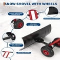 thumbnail image 7 of EastVita 29x16.53 In Heavy Duty Rolling Snow Shovel With Wheels 5-Position Angle and Height Double Armrests Black+Red, 7 of 7