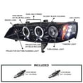 thumbnail image 3 of Spec-D Tuning LED + Halo Pro Headlights Glossy Black Housing Smoke Lens Compatible with 1994-1997 Honda Accord 2/4 Door, Left + Right Pair Headlamps Assembly, 3 of 5