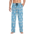 thumbnail image 4 of Men's Sleep Pants Lightweight Pjs Sleepwear Comfortable Lounge Pants Bottom Pants with Pocket Ghosts and Coffins Art Line, 4 of 7
