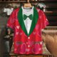 thumbnail image 1 of Xuyuer Valentine's Day Women's Tshirts Holiday Party Funny Costume 3D Print Funny Tuxedo Graphic T-Shirt Novelty Short Sleeve Crewneck Shirt Circus Costume Showman T-Shir, 1 of 9