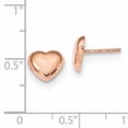 thumbnail image 2 of Primal Gold 14 Karat Rose Gold Heart Post Earrings, 2 of 4