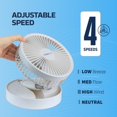 thumbnail image 4 of Ventilador plegable NEXAIR Premium portátil de 4 velocidades con ajuste. Altura, 4 of 8