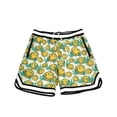 thumbnail image 2 of BIG MEN'S OPEN HOLE MARIJUANA EMOJI PRINTED MESH SHORT W/YARN DYE RIB, 2 of 3