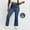 Dark Blue, variant on Cxenplz Stretchy Flare Jeans for Women High Waisted Pull On Bell Bottom Jeans Trendy Elastic Tummy Control Denim Pants