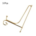 thumbnail image 3 of Plato Soporte para Exhibición, 8 Pulgadas 3uds Hierro Decorativo Plato Soporte Metal Caballete Plegable Pantalla Soporte para Foto Imagen Marco, Oro, 3 of 5