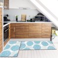 thumbnail image 2 of MeyJey Anti Fatigue Kitchen Rugs and Mats, 2 PCS Non-Slip Waterproof Runner Rug and Mat Set, Aqua Blue, 2 of 10