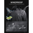 thumbnail image 5 of NORTHYARD Men's Rain Jacket with Hood lightweight Waterproof Raincoat Hiking Outdoor Camping Windbreaker With Zipper Pockets Darkgrey S, 5 of 7