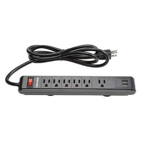 Black Magnetic Power Strip Steel