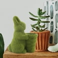 thumbnail image 1 of Cute Rabbit Shaped Flowerpot Rabbit Statue Bonsai Pot Flowerpot Ornament Planter Pot Flower Container for Indoor Decoration, 1 of 10
