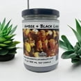 thumbnail image 4 of Amber & Black Linen Vegan Coconut Soy 12 oz/ 355 ml Candle Hand-poured, Eco-friendly, Clean Burning, Woodsy/ Clean Wood Wick, 4 of 5