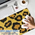 thumbnail image 4 of Long Mouse Pads for Desk,Yellow and Black Of Leopard Print Desk Mats on Top Of Desks, Desk Mouse Pad Extra Large with 3mm Non-Slip Base and Stitched Edge for Gaming,Office,Work,Home 31.5"x11.8", 4 of 6