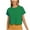 Green, variant on RYRJJ Women's Summer Crop Tops Casual Short Sleeve Round Neck Solid T-Shirt Basic Cropped Tees(Yellow,L)