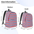 thumbnail image 2 of Yiaed American Patriotic Stars And Stripes Print Print Laptop Backpack Travel Canvas Backpack Vintage Aesthetic Backpack for School Knapsack Backpack Backpack for School-, 2 of 5