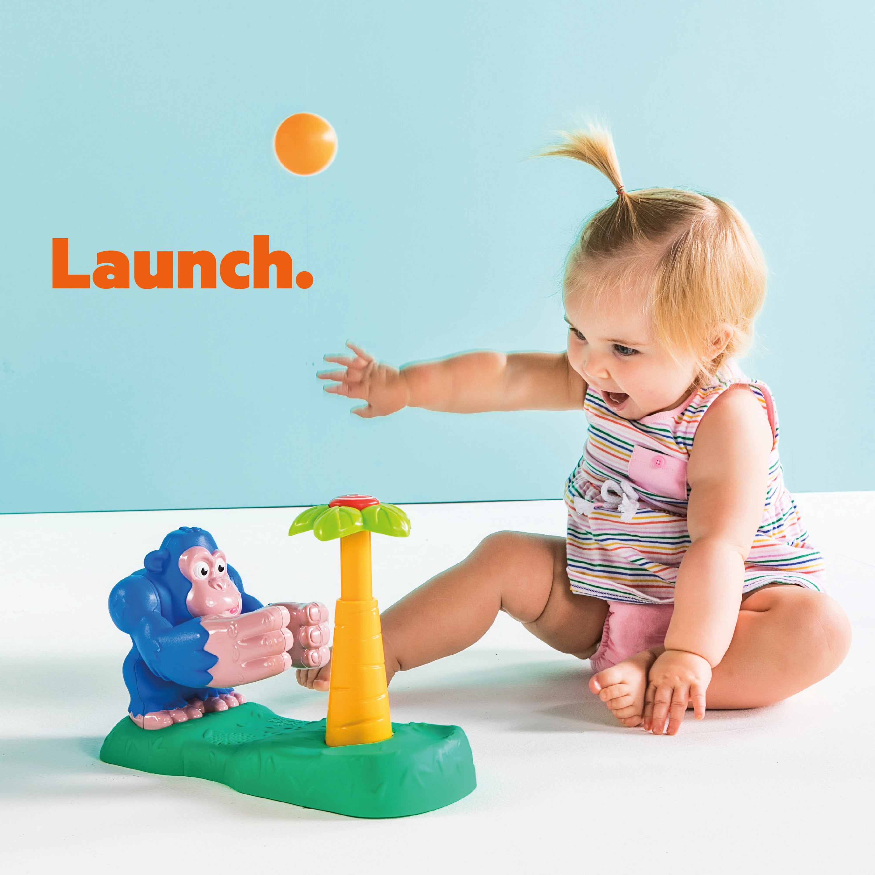 Bright Starts Coconut Catapult Ball Popper Musical Activity Toy, Ages 6 months +