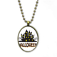 thumbnail image 1 of Feliz Halloween Horror Castle Collar Colgante de cadena vintage Colección de joyas colgantes Unbranded M, 1 of 3