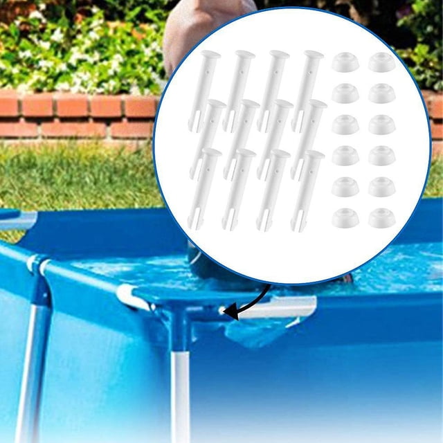 12 piezas de plástico para juntas de piscina, sellos de goma, marco de Metal, piezas de repuesto para piscina 28270-28272, accesorios para piscina Banban ZefeiWu 8390611252731