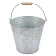 thumbnail image 1 of Galvanized Metal Buckets With Handles: Heavy Duty Tin Bucket - Galvanized Pail For Party Favors, Succulents, Rustic Home Decor Silver, 1 of 8