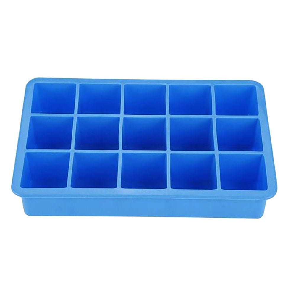 Silicone Square 15-Cavity Large DIY Ice Cube Maker Mold Mould Tray Jelly Tool 