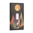 thumbnail image 2 of Yayeee Toggle Light Switch Wall Plate 1-Gang 4.5"x2.7" Home Decorative Outlet Cover, Abstract Mountain, 2 of 7