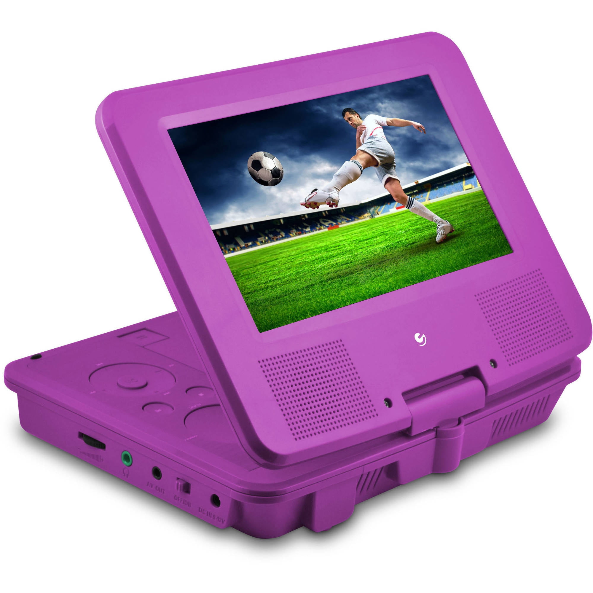 Ematic 7Inch Swivel Portable DVD Player with Headphones and Bag
