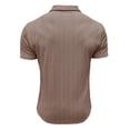 thumbnail image 3 of Yaoyar Mens Textured Knit Polo Shirts Short Sleeve Regular Fit Stretchy Golf Shirts Solid Casual Button Tees Stylish Tops, 3 of 6