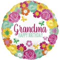 thumbnail image 1 of Loftus International A3-5567 18 in. Happy Birthday Grandma Floral Balloon, 1 of 3