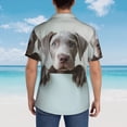 thumbnail image 4 of Sikiie Adorable Puppy Portrait Print Men's Hawaiian Shirt, Summer Beach Button Pocket Short Sleeve T-Shirt,3X-Large, 4 of 7
