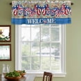 thumbnail image 4 of 2 Pack Valances for Windows, Independence Day Window Valances for Living Room/Bedroom/Bathroom, Farmhouse American Flag Butterflies Wood Light Filtering Kitchen Curtain Valance 60"W x18" L, 4 of 9