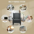 thumbnail image 6 of Modern Accent Chair, Chenille Fabric Armchair with High Resilience Sponge & Sturdy Legs, Comfy Single Sofa Chair for Bedroom, Living Room, Reading & Balcony, 6 of 9