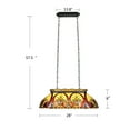 thumbnail image 4 of CHLOE Lighting ADIA Victorian Tiffany-Style Dark Bronze 3 Light Island Pendant 28" Wide, 4 of 4