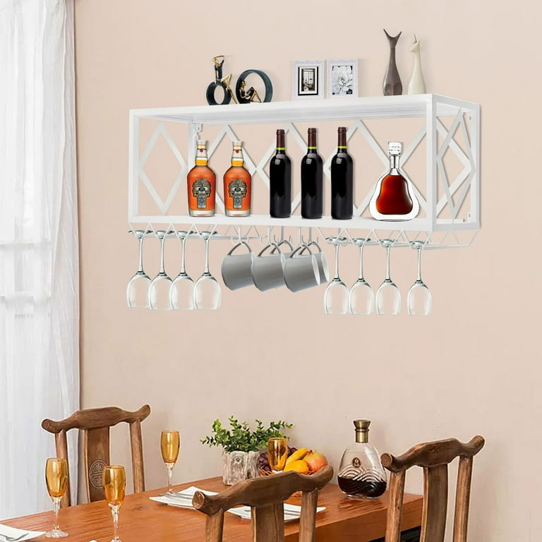 Small Wine Rack Rustic Wall-Mounted Wine Rack Holds Bottles