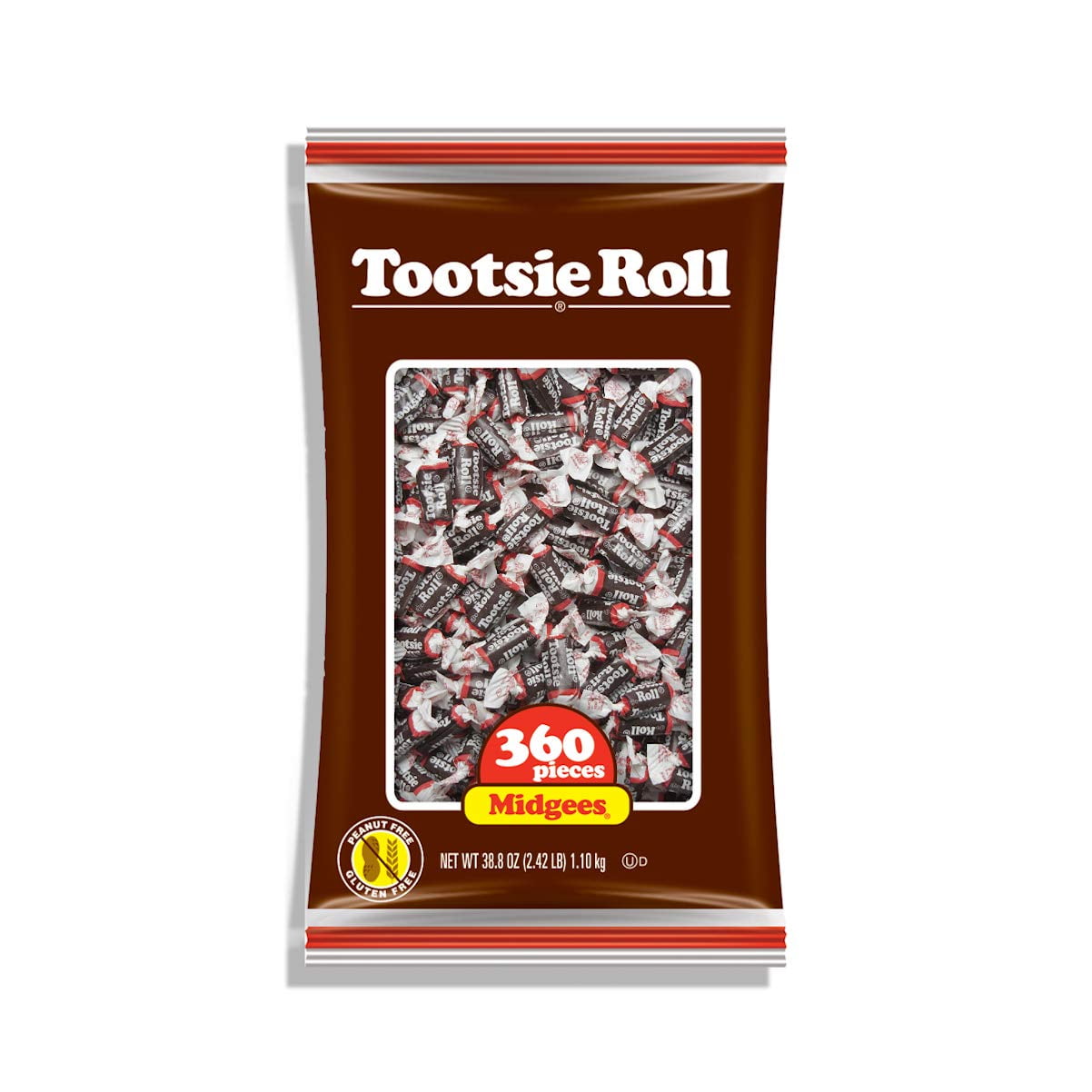 Tootsie Roll Bag (360 Piece) Midgees 38.8oz 1/12ct