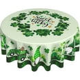 thumbnail image 2 of St Patrick''s Day Tablecloth Round 60 Inch Green Shamrock Tablecloth St Patricks Tablecloth Wrinkle Resistant Washable Farmhouse for Kitchen Holiday Picnic Party Dinner Room Indoor Outdoor Decor, 2 of 6