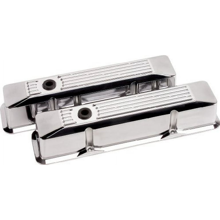 Billet Specialties Valve Cover SBC Ribbed Polished Tall Billet Specialties Valve Cover SBC Ribbed Polished Tall