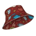 thumbnail image 2 of Kll Coffee Cups Bucket Hat For Women Men Packable Travel Beach Sun Hat Outdoor Rave Accessories Reflective Fisherman Cap, 2 of 9