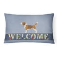 thumbnail image 1 of Carolines Treasures BB5514PW1216 Beagle Welcome Canvas Fabric Decorative Pillow, 1 of 3