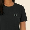 thumbnail image 5 of Dalix Butterfly Embroidered Cropped Flowy Soft Cotton Short Sleeve T Shirt Womens in Dark Heather M Medium, 5 of 5