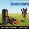 thumbnail image 3 of Dog Barking Control Devices three Sensors Anti Barking Device with Training/Deterrent Modes Dog Whistle to Stop Barking Ultrasonic Dog Barking Deterrent with LED Flashlight 50 ft Range, Rechargeable, 3 of 11