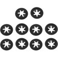 thumbnail image 1 of Jinsinto M3 x 9mm Rondelle de Verrouillage Interne Rondelle Étoile Dent Noire 100pcs, 1 of 3