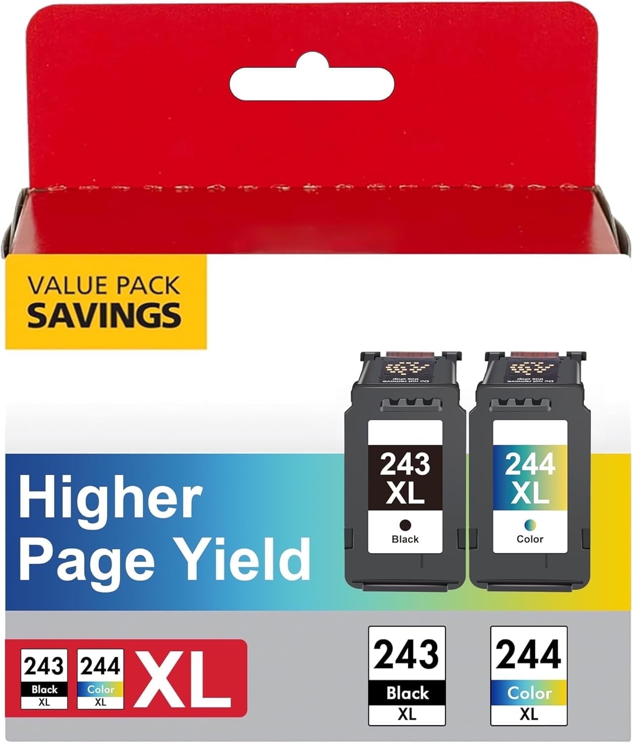 HIPAGE 245XL 246XL Ink Cartridge Combo, Black and Tri-Color, for