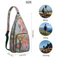 thumbnail image 3 of Hummingbird Garden Shoulder Bag - Artistic Floral Scene, Durable Multi-Functional Daypack, 3 of 4