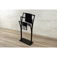thumbnail image 3 of Kingston Brass SCC3300 Edenscape 34-7/16 Inch Freestanding Pedestal 3-Tier Y-Style Towel Rack in Matte Black, 3 of 7