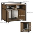 thumbnail image 3 of PawHut Hidden Cat Litter Box Enclosure w/ Scratching Pad, Doors, Storage, 3 of 10