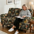 thumbnail image 6 of Xixirimido Recliner Chair Cover, 6-Pieces Stretch Recliner Covers for 2 Seat Stretch Reclining Chair Slipcover Furniture Protector for Pets Kids, Vintage Mushrooms, 6 of 8