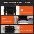 thumbnail image 3 of Reecoo Carpet Sweeper Manual for Floor Sweep with Dual Dustbin, Large Capacity 600ml, Non Electric, Gray, 3 of 7