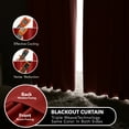 thumbnail image 4 of Deconovo Room Darkening Blackout Curtains for Sliding Patio Door, Thermal Insulated Window Panels with Back Tab and Rod Pocket, True Red, 2 Pieces, 42"x95", 4 of 8
