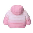 thumbnail image 4 of XEGLSBU Boys Winter Coat Size 14 Red Boys Winter Warm Gradient Color Down Jacket with Hood Kids Coat Windproof Outdoor Play Cold Weather Coats for Children Pink Size 2-3 Years, 4 of 6