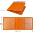 thumbnail image 2 of Car Registration and Insurance Holder, Leather Registration and Insurance Card Holder, Vehicle Glove Box Organizer - For Documents, Cards, License (Orange) Orange, 2 of 5